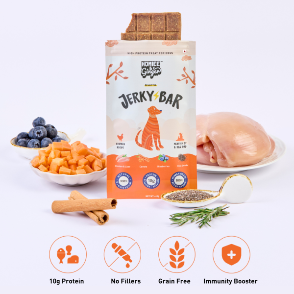 Homiee & Ginger Air Dried Grain Free Chicken Jerky Bar Dog Treats Online