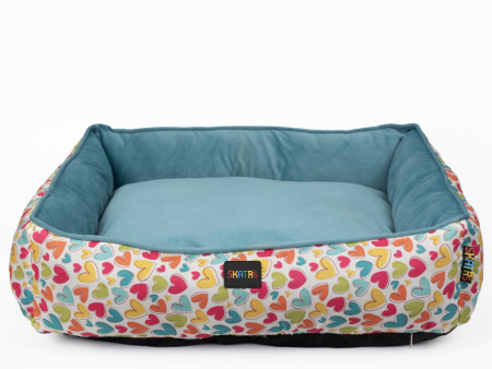 Skatrs Cozy Love Printed Lounge Bed for Dogs and Cats Hot on Sale