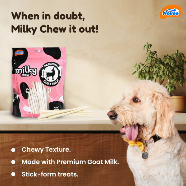 Novee Milky Chew Goat Milk Stick Treats for Dogs Hot on Sale