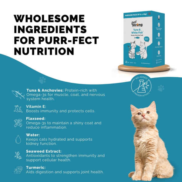 PetStrong Tuna and White Fish in Gravy Cat Wet Food Fashion