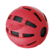 Nerf Bash Checker Squeak Crunch Ball Toy for Dogs (Red) Sale