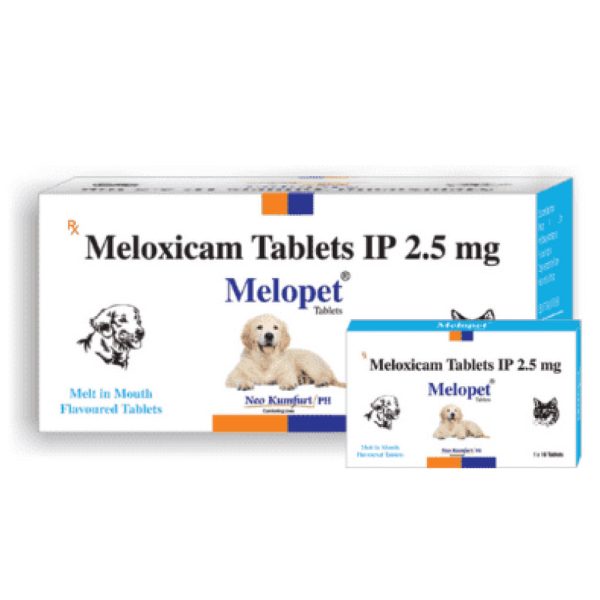 Neo Kumfurt Melopet (Meloxicam) Tablet for Dogs & Cats (pack of 10 tablets) on Sale