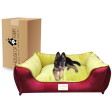 House of Furry Turkish Velvet Bolster Rosa Bed for Dogs and Cats (Multicolor) Hot on Sale