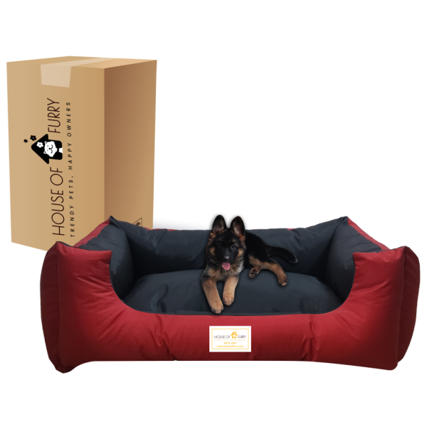 House of Furry Fully Waterproof High Bolster Ciru Bed for Dogs and Cats (Multicolor) Hot on Sale