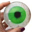 Large 78mm Bright Green and White Human Glass Eyes Online now