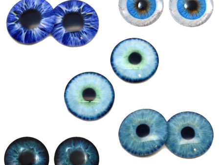 5 Pairs Realistic Blue Human Glass Eye Discounted Bundle Supply