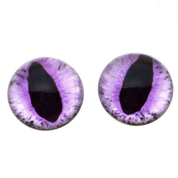 High Domed Light Purple Cat or Dragon Glass Eyes Sale