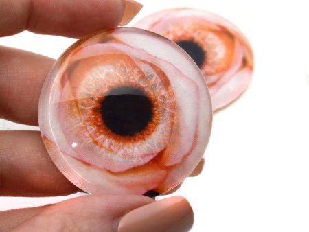 Soft Pink Rose Flower Glass Eyes Online Hot Sale