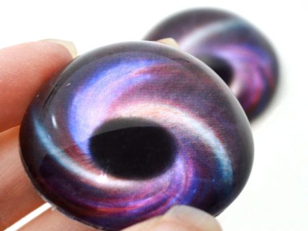 High Domed Rainbow Spiral Galaxy Glass Eyes Cheap