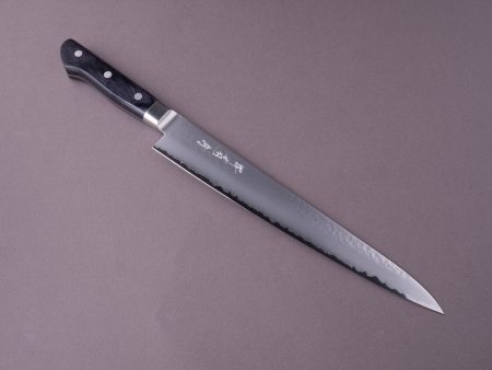 Sakai Kikumori - VG5 - 270mm Sujihiki - Western Black Pakka Handle For Sale