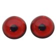 High Domed Red Loon Bird Glass Eyes Supply