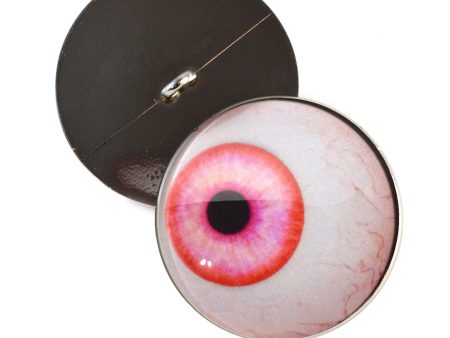 Side Glance Pink Albino Sew-On Button Glass Eyes Fashion