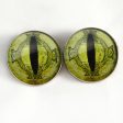 Light Green Fantasy Celtic Dragon Sew-On Button Glass Eyes Sale