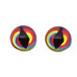 High Domed Tie Dye Colorful Dragon Glass Eyes For Discount