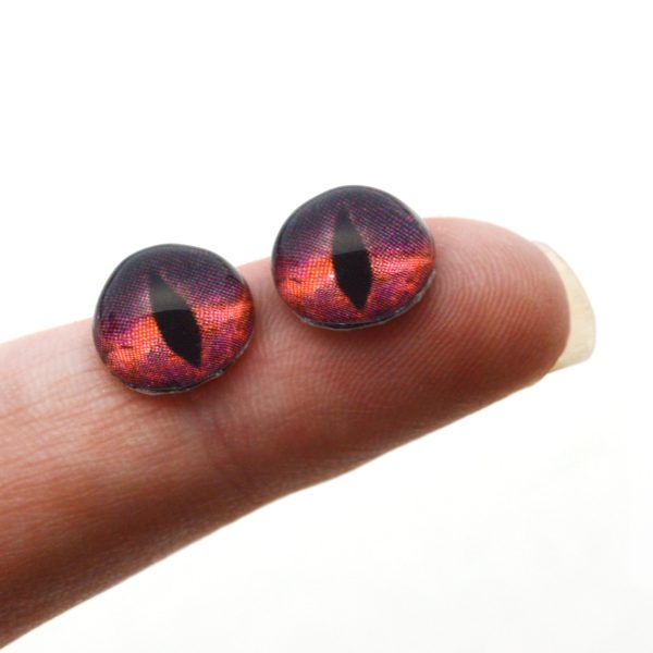 High Domed Striking Red Galaxy Dragon Glass Eyes Online now