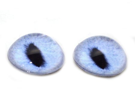 High Domed Realistic Pale Blue Cat Glass Eyes For Discount