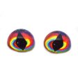 High Domed Tie Dye Colorful Dragon Glass Eyes For Discount