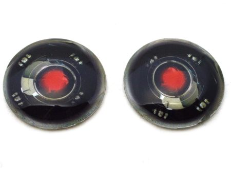 Red Robot Cyberpunk Glass Eyes For Sale