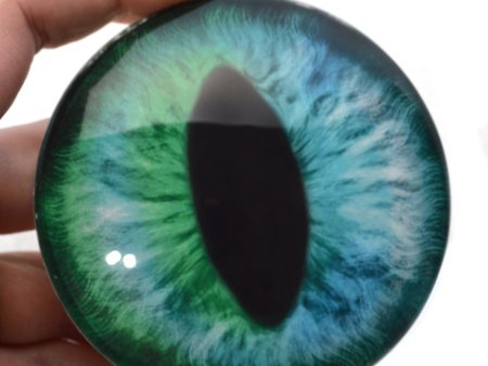 Massive 78mm Blue and Green Cheshire Cat Glass Eyes Online Hot Sale