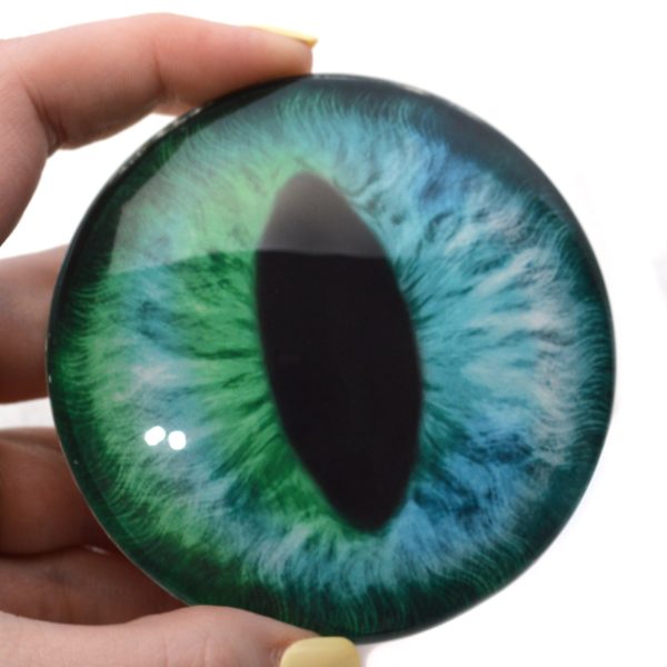 Massive 78mm Blue and Green Cheshire Cat Glass Eyes Online Hot Sale