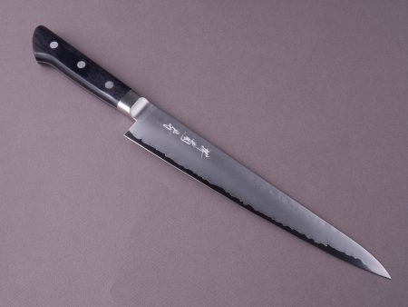 Sakai Kikumori - VG5 - 240mm Sujihiki - Western Black Pakka Handle Sale