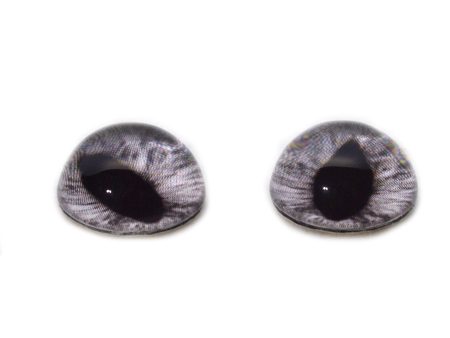 High Domed Silver Gray Cat or Dragon Glass Eyes Discount