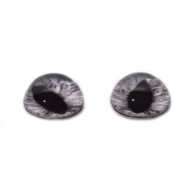 High Domed Silver Gray Cat or Dragon Glass Eyes Discount