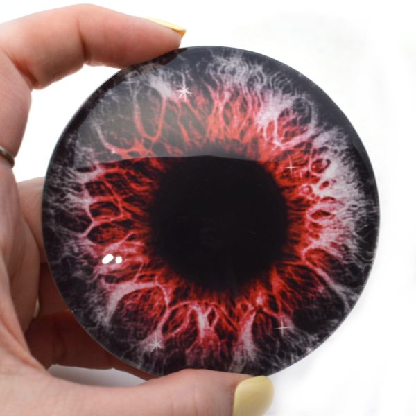 Large 78mm Red Demon Glass Eyes Hot on Sale