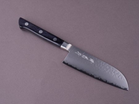 Sakai Kikumori - VG5 - 120mm Santoku - Western Black Pakka Handle Online Hot Sale