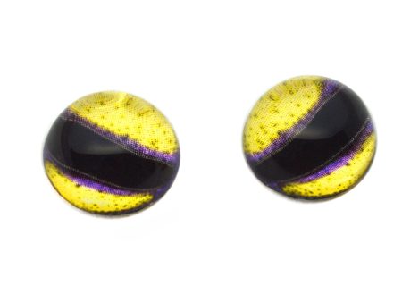 High Domed Yellow and Purple Octopus Glass Eyes Online