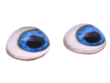 High Domed Side Glance Blue Human Glass Eyes For Cheap