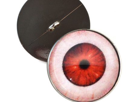 Sinister Scary Red Vampire Sew-On Button Glass Eyes Discount