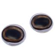 Medium Brown Deer Glass Eyes with White Bands For Discount