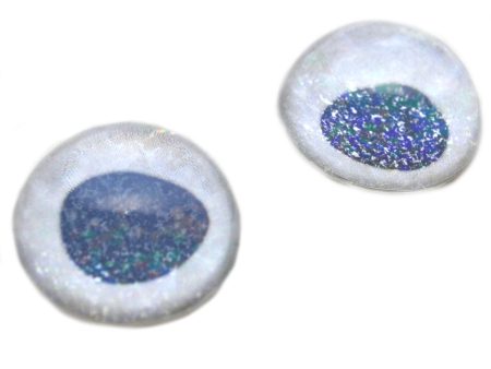 High Domed White Pearl Iridescent Sparkle Fish Glass Eyes Hot on Sale