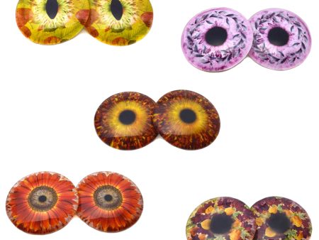 Autumn Inspired Glass Eyes Bundle - 5 Pairs Online Sale