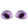 High Domed Light Purple Cat or Dragon Glass Eyes Sale