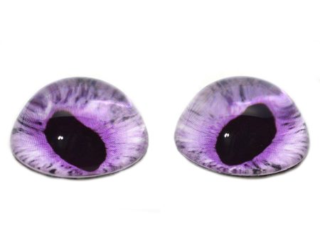 High Domed Light Purple Cat or Dragon Glass Eyes Sale