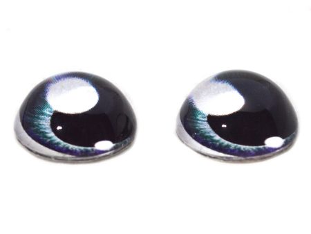 High Domed Purple and Teal Anime Glass Eyes Supply