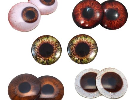 5 Pairs Realistic Brown Human Glass Eye Discounted Bundle Fashion