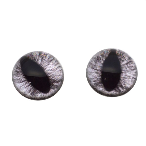 High Domed Silver Gray Cat or Dragon Glass Eyes Discount