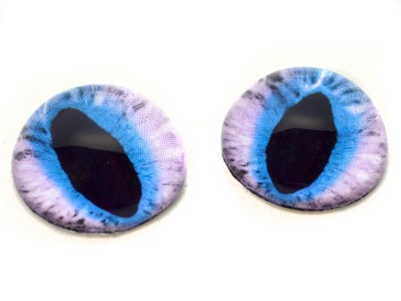 High Domed Purple and Blue Fantasy Cat Glass Eyes on Sale