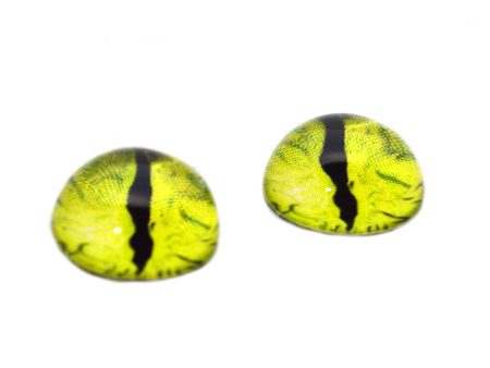 High Domed Lime Green Dragon Glass Eyes Hot on Sale