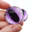 High Domed Light Purple Cat or Dragon Glass Eyes Sale