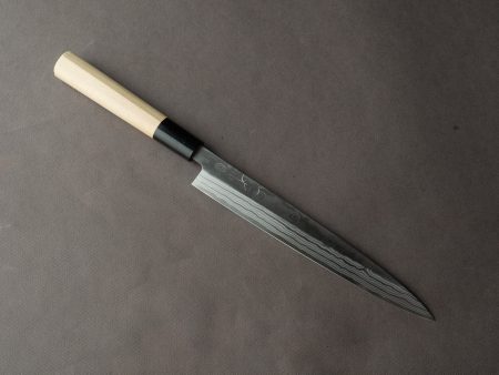 Hitohira - Gorobei - White #3 - Damascus - 210mm Yanagiba - Ho Wood Handle For Cheap