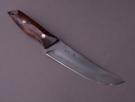 Nigara Hamono - Custom - Blue #2 Abura Honyaki - 180mm Fixed Blade Outdoor Knife - Custom Ironwood Handle - Kydex Sheath Cheap