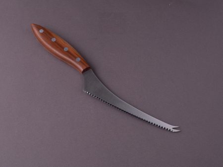 Windmühlenmesser - Fromago Series - Stainless - Soft Cheese Knife w  Forked Tip - Plumwood Handle Online Sale