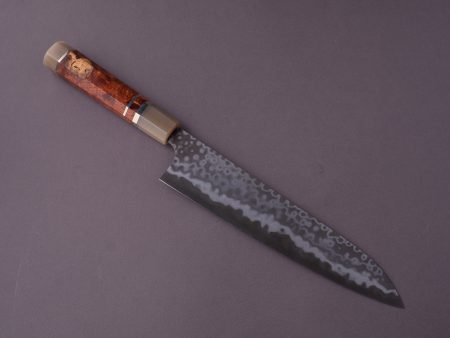 Nigara Hamono - Blue #2 Damascus - 240mm Gyuto - Karin Wood w  Double Horn & Triple Spacer Handle Online now