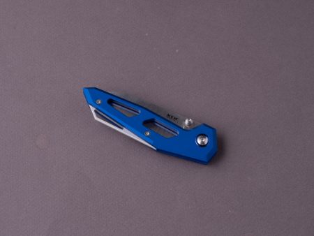 MKM - Folding Knife - Edge - Elmax - 75mm - Liner Lock - Blue Aluminum Sale