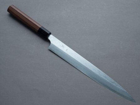 Hitohira - Echizen - White #2 - Damascus - Yanagiba - 270mm - Rosewood Handle (D-Shape) For Sale