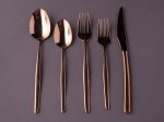 Belo Inox - Flatware - Bali Place Setting - 5 Piece Set  - Shiny Copper For Discount